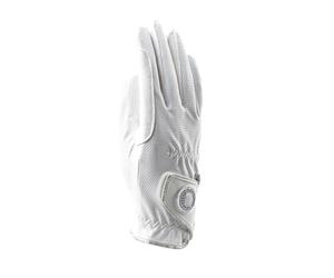 Aubrion Aachen FlexiFit Riding Gloves for Kids White - Small