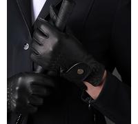 Aubrion Leather Riding Gloves Black - Extra Small