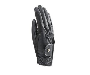 Aubrion Ladies Stadium Winter Riding Gloves - Horse Riding Gloves - Black - Size: Medium