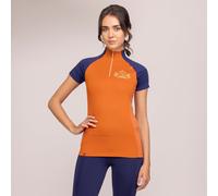 Aubrion Ladies Team Short Sleeve Baselayer - Womens Horse Riding Base Layer Tops - Orange - Size: X Large