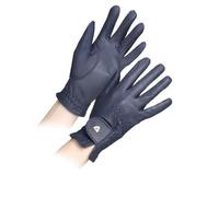 Aubrion Leather Riding Gloves Navy - Large