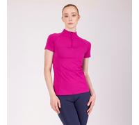 Aubrion React Ladies Short Sleeve Base Layer - Womens Horse Riding Base Layer Tops - Fuschia - Size: Large
