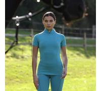 Aubrion React Ladies Short Sleeve Base Layer - Womens Horse Riding Base Layer Tops - Green - Size: X Large