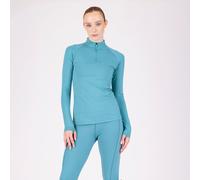 Aubrion React Women's Long Sleeve Base Layer - Womens Horse Riding Base Layer Tops - Green - Size: Medium