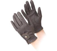 Aubrion Shires PU Synthetic Leather Horse Riding Gloves Child - Brown Small, Brown