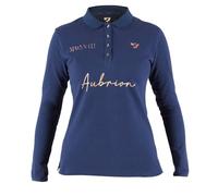 Aubrion Shires Team Long Sleeve Polo Shirt - Navy Medium, Navy