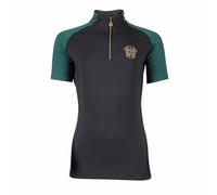 Aubrion Shires Young Rider Childrens Team Short Sleeve Base Layer - Black 9-10 Years