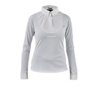 Aubrion Women's Long Sleeve Zip Tie Shirt - Womens Horse Riding Shirts - White - Size: X Large