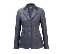 Aubrion Women's Saratoga Tweed Jacket - Womens Horse Riding Jackets - Navy - Size: Chest 40