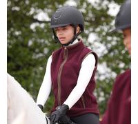 Aubrion Young Rider Core Fleece Gilet - Burgundy - Size: Age 9