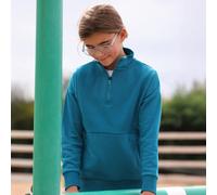 Aubrion Young Rider React Quarter Zip Sweater Kingfisher - 11/12YRS