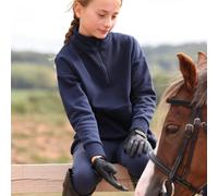 Aubrion Young Rider React Quarter Zip Sweater Midnight - 7/8YRS