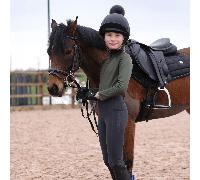 Aubrion Young Rider React Winter Riding Tights Charcoal - 9/10YRS