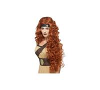 Smiffy's Wig Medieval Warrior Queen, Extra Long Auburn, Historical Fancy Dress, Halloween