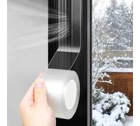 AUCANNIO 10 M x 3 cm Weather Sealing Tape - Winter Window Sealant, Door & Window Draft Seal Film Tape - Keeps Out Cold Air, Dust, Rain (White)
