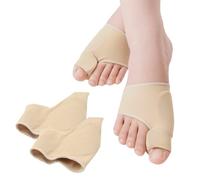 AUCANNIO 2PCS Hallux Valgus Socks, Silicone Bunion Corrector with Gel Pads, Gel Pad Bunion Relief Splint Hallux Valgus Corrector for Men and Women(M)