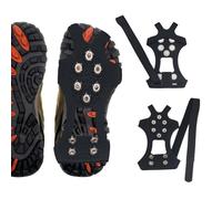 AUCANNIO Crampons Microspikes Ice Cleats for Shoes and Boots Stainless Steel Grippers Traction Snow Spikes Non-Slip Crampons for Hiking Boots Winter Walking Climbing Ice Fishing
