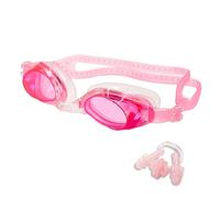 AUCANNIO Swimming Goggles, Anti Fog No Leaking Goggles Swim Adults, Crystal Clear Vision with Nose Clip and Earplugs For Adult Women Men & Kids (Pink)