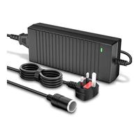 AUCARAUTO 110-240V to 12V Cigarette Lighter Socket, 10A/120W/2.65M Mains to 12V Plug Adapter AC/DC Car Power Supply Adapter, AC to DC Converter Transformer for Car Powered Device (C10)