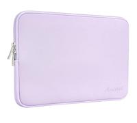 Aucase 15 15.6 inch Laptop Sleeve Leather Case, Water Resistant Puffy Protective Laptop Bag for Macbook Air 15 inch/Macbook Pro 16 inch/HP/LENOVO/ACER/ASUS/DELL Chromebook Matebook 15.6