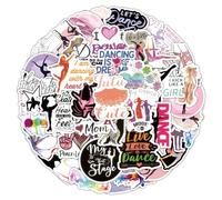 AUCEKO 100PCS Stickers for Dance,Dancing Stickers,Teens Boys and Girls Sticker Pack Vinyl Skateboard Guitar Door Laptop Luggage Car Bike Water Bottle Birthday Party Supplies Stickers