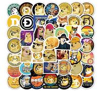 AUCEKO 50PCS Stickers for Bitcoin,Digital Currency Stickers,Teens Boys and Girls Sticker Pack Vinyl Skateboard Guitar Door Laptop Luggage Car Bike Water Bottle Birthday Party Supplies Stickers