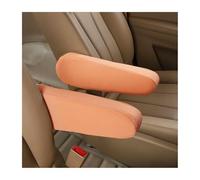 AUCELI 2 Pcs Car Front Seat Armrest Covers, Cloth Fabric Armrest Protectors, Direct Replacement Center Console Lid Armrest Cover Skin, Universal Accessories for Car, SUV, Truck and Van (Light Orange)