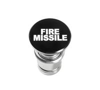 AUCELI Fire Missle Button Car Cigarette Lighter Plug, Aluminum Alloy Push Button Cigarette Lighter Replacement for Most Vehicles with Standard 12 Volt Power Source, Car Accessory (Black)