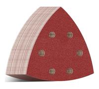 Aucenix 93mm Triangle Sanding Pads: 6 Holes 60PCS Detail Sander Pads Hook Loop - Sandpaper Sanding Sheets Assorted Coarse Fine 40/60/80/120/150/180/240/320/400/600 Grits for Wood Metal Wall (60Pcs)