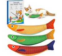 Aucenix Catnip Toys for Cats - Cat Nips Toys for Indoor Kittens Christmas, Plush Pillow Pet Chew Interactive Toy Built-in Crinkle Bell, Soft Kicker for Cats Claw Chewing Teeth Cleaning