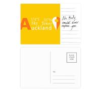 Auckland Geography Coordinates Travel Postcard Card Important Person Anniversary