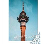 Auckland Tower 1000 Piece Jigsaw Puzzle, Vintage Architecture Destination, Matte Printed Jigsaw for Adults, Family Night Game, Screen-Free Fun, 70x50cm/1000pcs