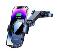 Auckly 15W Fast Qi Wireless Car Charger [EMI] Car Wireless Charger Automatic Phone Suction Holder Dashboard Mount Compatible for S22/S23/S24,for iPhone 11/12/13/14/15/16 Pro Max Mini Plus
