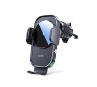 Auckly Wireless Car Charger, [Electromagnetic Sense] Qi 15W Fast in Car Wireless Charger Automatic Sensor Phone Holder Vent Mount Compatible for iPhone 12 13 14 Pro Max Plus Mini 11 Pro XS/XR etc