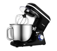 Aucma Stand Mixer,7L Tilt-Head Food Mixer, 6 Speed Electric Kitchen Mixer with Dough Hook, Wire Whip & Beater 1400W (7L, Black)