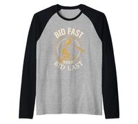 Auction House Staff Antique Appraiser Auctioneer Gift Raglan Baseball Tee