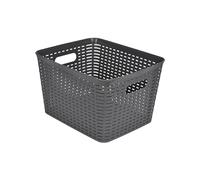 AUCUNE Woven Basket 13L 36 x 25 x 15 cm Grey