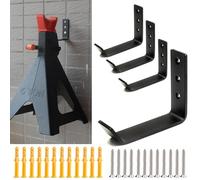 Aucuqu 6 Ton Jack Stands Wall Mount Organizer, Heavy Duty Stainless Steel Holder Hook Fits 6 Ton Jack Stands - 4 Packs