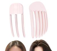 Aucuu 2pcs Wind Shaping Styling Combs for Fluffy Bangs, No-Trace Hair Tool for Volumising Hair Root Clips, High Crown Volume Tools Set 3/6 Teeth for Women Natural Voluminous Look