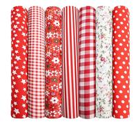 Aucuu 7PCS Fat Quarters Fabric Bundles, 50cm x 50cm Fabric Bundles, Quilting Cotton, Bundle Quilting Craft FA-BRIC, Precut Easter & Spring Cotton FA-BRIC for DIY Crafts, Sewing, Patchwork, Home Décor