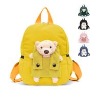 Aucuu Cute Bear Small Toddler School Bag, Kids Backpack, Toddler Backpack for Boys Girls, Cartoon Preschool Kindergarten Elementary Rucksack, Mini Children Backpack for School & Travel (S)