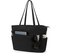 Aucuu Large Tote Bag, Corduroy Bag with Zip, Multiple Pockets Corduroy Tote Bag for Women, Large Shoulder Bag Handbag for Shopping Work Office School Travel