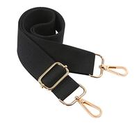 Aucuu Luggage Straps, Wide Shoulder Strap Adjustable Crossbody Bag Strap with Metal Swivel Hooks, Replacement Handbag Belt for Crossbody Bag, Luggage, Laptop and Duffle - Black