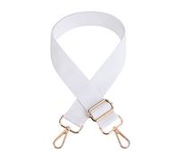 Aucuu Luggage Straps, Wide Shoulder Strap Adjustable Crossbody Bag Strap with Metal Swivel Hooks, Replacement Handbag Belt for Crossbody Bag, Luggage, Laptop and Duffle - White