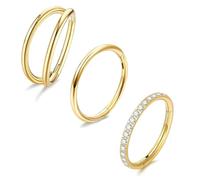 Aucuu Nose Rings Hoop, 3PCS Septum Nose Rings, 316L Stainless Steel Helix Tragus Daith Piercing Jewellery, Earrings Tragus Septum Piercing, Hinged Segment Clicker, Clear CZ Pave Cartilage Earrings