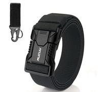 Aucuu Quick Release Tactical Belt, Tactical Belt for Men, Military Work 1.5" Web Hiking B-elt, Nylon Canvas waist band, Military Hiking B-elt, Adjustable Nylon Fabric Belts with Quick Release Buckle