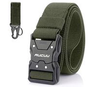 Aucuu Quick Release Tactical Belt, Tactical Belt for Men, Military Work 1.5" Web Hiking B-elt, Nylon Canvas waist band, Military Hiking B-elt, Adjustable Nylon Fabric Belts with Quick Release Buckle