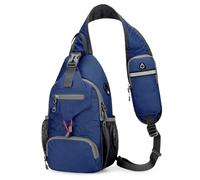 Aucuu Sling Bag Crossbody Backpack, Men's Chest Bag, Sling Backpack, Shoulder Cross Body Bag with Earphone Hole, Hiking Casual Daypack for Women Men Cycling Camping Travel