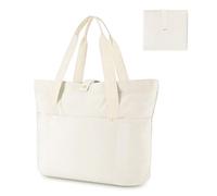 Aucuu Tote Bag, Large Shoulder Bag, Travel Tote Bag with Multi-Compartment, Foldable Handbag, Waterproof Tote bag with Zipper for Travel, Work, School, Shopping