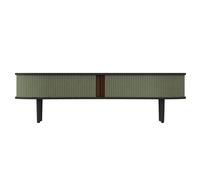 Audacious TV Bench Black Oak/Morning Meadows